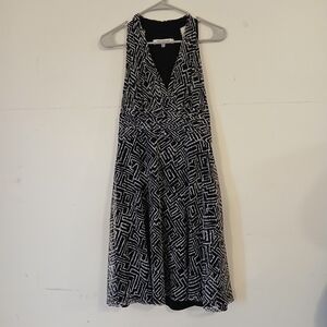 Evan-picone Size 8 Black And White Dress